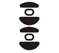 Pegatinas de repuesto para patines de ratón, compatibles con SteelSeries Aerox 5 Ghost Mouse, 2 unidades