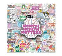 Pegatinas de salud mental, pegatinas de salud mental, 100 unidades, pegatinas de graffiti para monopatín, motocicletas, bicicleta, snowboard, equipaje, portátil, maleta, maleta, para niños y