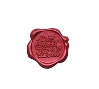 pegatinas de sello de cera, 30 pegatinas adhesivas multicolores con sello de cera for decoración sobres(Burgundy,Good luck)