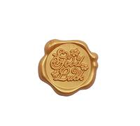 pegatinas de sello de cera, 30 pegatinas adhesivas multicolores con sello de cera for decoración sobres(Gold Color,Good luck)