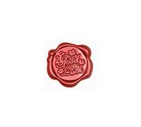 pegatinas de sello de cera, 30 Uds. Pegatinas de sello cera Multicolor 3cm for sobres invitaciones cumpleaños y bodas(Wine Red Good Luck,3cm)
