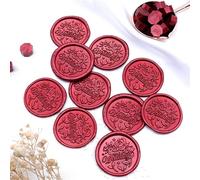 pegatinas de sello de cera, Paquete de pegatinas sello cera multicolor 10/20/30 piezas for sobres boda Navidad en relieve(Red-a,20pcs)