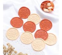 pegatinas de sello de cera, Paquete de pegatinas sello cera multicolor 10/20/30 piezas for sobres boda Navidad en relieve(Orange-yellow,20pcs)