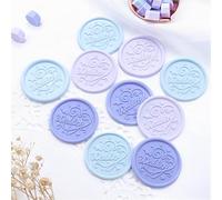 pegatinas de sello de cera, Paquete de pegatinas sello cera multicolor 10/20/30 piezas for sobres boda Navidad en relieve(Blue-purple,30pcs)