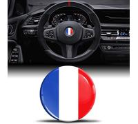 Pegatinas de silicona 3D compatibles con BMW 36131181082 Emblema Volante de 45 mm Accesorios Piezas Calcomanías Decoración Volante Francia Bandera Francesa V 35