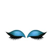 Pegatinas de Sombra de Ojos de Maquillaje - Maquillaje De Ojos 2 En 1 Adhesivos,Parche Impermeable Para Pestañas Y Sombra,Para Disfraz Cosplay Teatro Boda Carnaval Concierto Mujeres Y Niñas