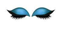 Pegatinas de Sombra de Ojos Parches De Maquillaje Para Ojos 2 En 1 | Parche Impermeable de Sombra y Pestañas Para Mujeres Y Niñas En Concierto Cosplay Festival Boda Disfraz Carnaval