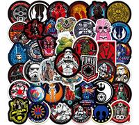 Pegatinas de Star Wars 50 pegatinas de vinilo para laptop, monopatín, botellas de agua, teléfono, guitarra, calcomanías impermeables de dibujos animados para adultos, adolescentes y niños