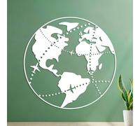 Pegatinas de tallado fino Mapa del globo terráqueo Planeta Vida Océano Tierra Universo 42x42.1cm Personalización personalizada Blanco