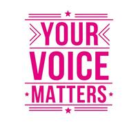 Pegatinas de tallado fino Tu voz importa Feminista inspiradora 34x39.6cm Fácil instalación Rosa roja