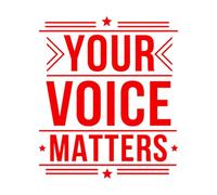 Pegatinas de tallado fino Tu voz importa Feminista inspiradora 51x59.4cm Decoración de carrocerías Rojo