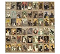 Pegatinas de tarot gato 72 uds, pegatinas de vinilo de decoración estética para álbum de recortes, ordenador portátil, niño, adolescente, niña