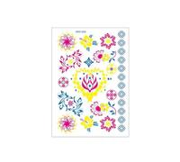 Pegatinas de tatuaje con estampado de lámina fluorescente, pegatinas de tatuaje de brazo impermeables(DKCS-022)