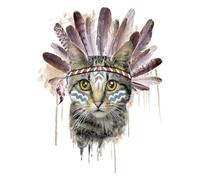 Pegatinas de tatuaje de brazo de flor, impermeables, tigre, león, leopardo, perro, gato, pájaro, 210 x 148 mm (004)