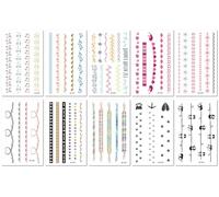 Pegatinas De Tatuaje De Dibujos Animados Para Niños, Respetuosas Con El Medio Ambiente, Impermeables, Con Diseño De Animales, Flores Y Pulseras. 120×75mm