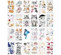 Pegatinas De Tatuaje De Gato Divertidas, Desechables, Impermeables Y Respetuosas Con El Medio Ambiente, Con Personalidad, Para Cubrir Cicatrices, Frescos Para Hombres Y Mujeres 105×60mm