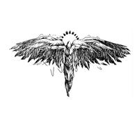 Pegatinas De Tatuaje De Hierbas Ángel Caído Alas Traseras Jugo Semipermanente No Reflectante Impermeable De Larga Duración