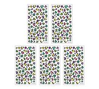 Pegatinas De Tatuaje Facial Con Estampado Calcomanías Temporales Arte Corporal Para Fiesta Festival Maquillaje Diseño Impermeable 5 Hojas Pegatinas Tatuaje Facial Con Estampado