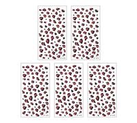 Pegatinas De Tatuaje Facial Con Estampado Calcomanías Temporales Arte Corporal Para Fiesta Festival Maquillaje Diseño Impermeable 5 Hojas Pegatinas Tatuaje Facial Con Estampado