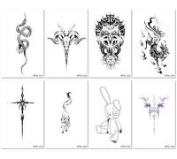Pegatinas De Tatuaje Mágicas Creativas E Incoloras Para Fiestas, Pegatinas De Tatuaje Mágicas Luminosas E Impermeables Para El Brazo. 120 * 76mm A0174