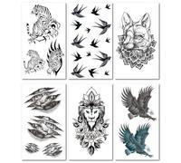 Pegatinas De Tatuaje Para Hombres Y Mujeres, Clavícula, Mano Fresca, Pegatinas Temporales De Color A Prueba De Agua 9.9 * 20.5CM