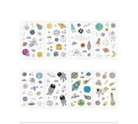 Pegatinas De Tatuaje Para Niños, Lindas, Plateadas, Resistentes Al Agua Y Respetuosas Con El Medio Ambiente, Para Fiestas, Carnavales Y Diversión. 120×75mm A0010