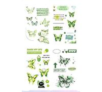 Pegatinas De Tatuaje Temporal De Mariposa Minimalistas, Duraderas E Impermeables, No Reflectantes, Fotogénicas, Pegatinas Coloridas Para Niñas. 11 * 18cm