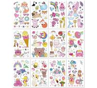 Pegatinas De Tatuaje Temporal Para Niños Lindas Con Purpurina Ecológicas E Impermeables, Tatuaje De Oso 120×75mm