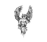 Pegatinas De Tatuajes De Ángeles Con Diseño De Hierbas: Realistas, Resistentes Al Agua, De Larga Duración, Estilo Pareja, Para Hombres.