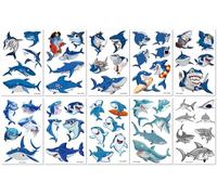 Pegatinas De Tatuajes De Dibujos Animados Para Niños Del Mundo Submarino, Lindas Pegatinas De Animales Del Océano Para Regalo De Fiesta, Tatuajes De Animales 120 * 76mm A0168