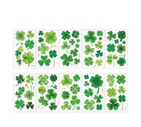 Pegatinas de tatuajes de tema verde, pintura irlandesa, pegatinas de tatuajes impermeables(10 PCS B)