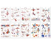 Pegatinas De Tatuajes Desechables, Ecológicas, Impermeables, Para Festivales De Música, Carnaval, Personalidad, Atmósfera De Música Electrónica, Pegatinas De Tatuajes Faciales De Moda 120×75mm