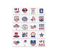 Pegatinas de tatuajes faciales temáticas, pegatinas de tatuajes impermeables for fiestas pintadas(20 pcs b)
