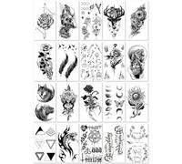 Pegatinas De Tatuajes Impermeables En Miniatura Con Flores, Plumas, Símbolos De Animales E Imágenes Pequeñas. 60 * 105mm A024