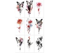 Pegatinas De Tatuajes Impermeables Para Todo El Antebrazo Con Símbolos, Tótems, Animales, Calaveras Y Texto. 210 * 114mm A045