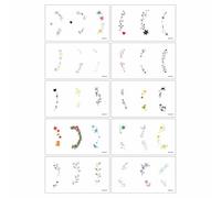 Pegatinas De Tatuajes Para Las Orejas, Implantes Cocleares, Divertidas Mini Pegatinas Para Las Orejas, Lindas Y Refrescantes. 6.8 * 12CM A006