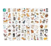 Pegatinas De Tatuajes Para Mascotas, Impermeables, Para El Sudor, Para Niños Dibujos Animados,Para Hombres Y Mujeres, Personalizadas, Para Fiestas, Juguetes Infantiles, Pegatinas Divertidas. 172X96mm