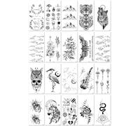 Pegatinas De Tatuajes Temporales Impermeables, Frescas Y Sencillas, Con Flores, Plumas, Símbolos De Animales Y Pequeñas Imágenes. 60 * 105mm A182