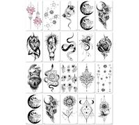 Pegatinas De Tatuajes Temporales Impermeables Y Resistentes Al Sudor Con Diseños De Flores, Mariposas, Bocetos, Símbolos, Líneas Y Tótems - Desechables. 60 * 105mm A072