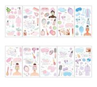 Pegatinas De Tatuajes Temporales Para Fiestas, Coloridas Y Lindas, No Se Caen Fácilmente Debido A La Fricción. 120 * 69mm