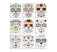 Pegatinas de tatuajes temporales, pegatinas de tatuajes divertidas, decoraciones navideñas for fiestas y bailes(7)