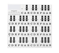 Pegatinas de teclado de piano de PVC Pegatina de teclado transparente en y negro(T-31W) accesorios de juego