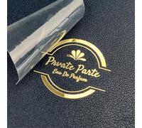 Pegatinas de transferencia personalizadas, película autoadhesiva transparente UV con tu imagen, haz tu propia calcomanía de cristal estéreo para logotipo de negocios