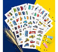 Pegatinas de transporte, pegatinas de coche - tren, avión, tractor, barco, pegatinas de carreras de bomberos para niños - pegatinas impermeables para vehículos extremadamente duraderas