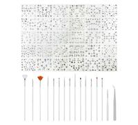 Pegatinas De Uñas Aurora De 30 Piezas, Pinzas De 1 Pieza Y Bolígrafos De Uñas De 15 Piezas, Color Degradado De Ensueño, Autoadhesivo, Viscoso Fuerte Y Fácil De Usar, Arte De Uñas Diy.