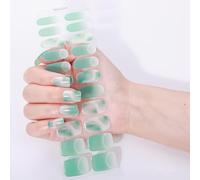 Pegatinas de uñas de gel para un aspecto profesional en el hogar, no requiere luz de lámpara envoltura