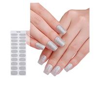 Pegatinas de uñas de gel semicuradas, tiras de esmalte de uñas de color sólido, tiras de uñas de gel para decoración artística para fiestas