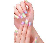 Pegatinas de uñas de gel semicurado, tiras de esmalte coreano, decoraciones de arte coreano para fiestas, envolturas de esmalte semicuradas, decoración artística