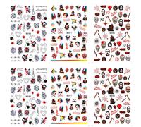 Pegatinas de uñas de Halloween, pegatinas autoadhesivas para uñas de Halloween