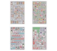 Pegatinas de Uñas de Navidad, 8 Hojas de Pegatinas de Uñas, Navidad, Papá Noel, Pegatinas de Uñas, Pegatinas Decorativas para Uñas, Decoración de Uñas, Accesorios para Decoración de Uñas